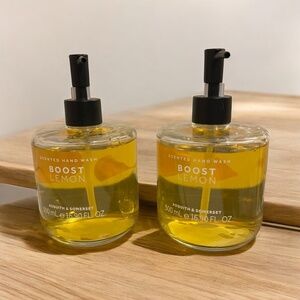 Asquith & Somerset Boost Lemon Hand Wash | 2pk | 16.9 oz Glass Bottles